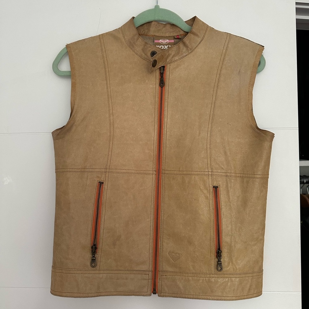 Tan Leather Vest
